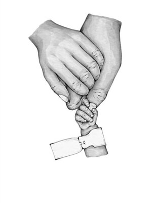 Pappa, mamma & nyfödd - Poster